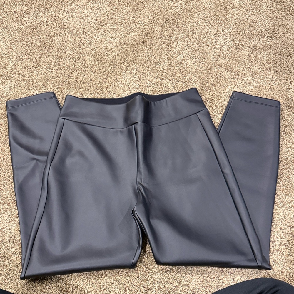 CAbi Black Faux Leather Leggings